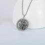PDTJMTG Wolf Necklace Sterling Silver Viking Jewelry, 20”+2”