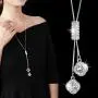 Amvie Long Necklace for Women Girls Sweater Chain Statement Necklace Choker Adjustable Elegant Jewelry Accessories Dressy Collocation Winter Evening Party Wedding (Style-A) Amvie Long Necklace for Women Girls Sweater Chain Statement Necklace Choker Adjustable Elegant Jewelry Accessories Dressy Collocation Winter Evening Party Wedding (Style-A)