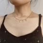YSAHan Personalized Name Necklace Custom Initial Charm Pendant Nameplate Necklaces 18K Gold Plated Gift for Women Girls