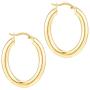 PAVOI 14K Gold Plated Sterling Silver Post Monet Oval Chunky Lightweight Hoop Earrings for Women