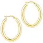 PAVOI 14K Gold Plated Sterling Silver Post Monet Oval Chunky Lightweight Hoop Earrings for Women