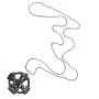 Wicca Jewelry Star Pentacle Pentagram Cross Knight templar Wiccan Pagan Celtic Magic Wizard Gothic Protection Amulet Medallion Wealth Money Lucky Charm Pewter Mens Pendant Necklace Silver Ball Chain