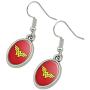 GRAPHICS & MORE Wonder Woman Classic Logo Novelty Dangling Drop Oval Charm Earrings