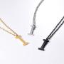 PROSTEEL Stainless Steel/Sterling Silver Initial Name Necklace, A to Z Initial Letter Personalized Necklaces for Men Women, Gold/Silver/Black Tone, 16''/20'' Adjustable, Come Gift Box