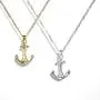 AK-SHIP Anchor Necklace, Newest Shape Design with High-Grade Stainless Steel 18inch【Pack of 2 | Golden & Silver 】 AK-SHIP Anchor Necklace, Newest Shape Design with High-Grade Stainless Steel 18inch【Pack of 2 | Golden & Silver 】