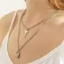 UALGL Lock and Key Pendant Necklace Stainless Steel Adjustable Punk Multilayer Long Chain Choker Necklace Jewelry Set UALGL Lock and Key Pendant Necklace Stainless Steel Adjustable Punk Multilayer Long Chain Choker Necklace Jewelry Set