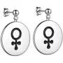 beautlace LGBT Adjustable Rings/Stud Earrings Double Female Symbol Open Ring/Earring 18K Gold/Silver/Black Gun Plated Lesbian Pride Jewelry for Women and Her
