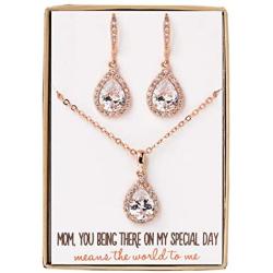 A+O Mother of the bride Gift Drop Earrings or Jewelry set in Silver, Yellow Gold, Rose Gold
