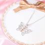 ACJNA 925 Sterling Silver Butterfly Celtic Infinity Pendant Necklace Jewelry Gift for Women Girls