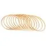 Nicole Miller New York Gold Multibangle Set of 12 Plain Matte Glossy Bangle Bracelets