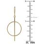 Kooljewelry 14k Yellow Gold Circle and Bar Drop Earrings, 1.7 inch