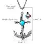 ZiWuark Mens Anchor Necklace Pendant Stainless Steel Turquoise Necklaces Nautical Anchor Pendant Jewelry For Men Women Boyfriend With 24 Inches Chain ZiWuark Mens Anchor Necklace Pendant Stainless Steel Turquoise Necklaces Nautical Anchor Pendant Jewelry For Men Women Boyfriend With 24 Inches Chain