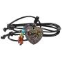 SUNYIK 7 Chakra Heart Stone Pendant Necklace for Women, Healing Crystal Stone Adjustable Amulet Necklace
