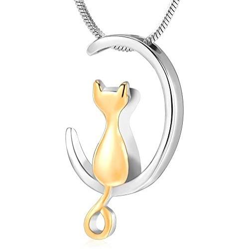 Minicremation Pet Cremation Jewelry Urn Necklace for Ashes Memorial Pendant Ashes Holder Keepsakes Jewelry for Ashes for Cat
