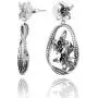 PZ Paz Creations 925 Sterling Silver Multi Floral Dangle Earrings, made in Israel PZ Paz Creations 925 Sterling Silver Multi Floral Dangle Earrings, made in Israel