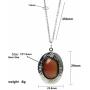 Acchen Mood Necklace Palace Gem Photo Frame Change Color Emotion Feeling Pendant Necklace Acchen Mood Necklace Palace Gem Photo Frame Change Color Emotion Feeling Pendant Necklace