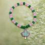 Detailed Alpha Kappa Alpha Paraphernalia Sorority Gifts Ivy Charm Bracelet Gift for Her