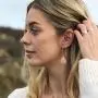 Geometric Drop Dangle Earrings Boho Statement Long Hoops Brushed Gold Half Moon Hollow Circle Light Weight Earrings for Women