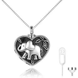 POPLYKE Urn Necklaces for Ashes 925 Sterling Silver Urn Necklace for Women, Cremation Jewelry for Ashes for Human, Memorial Ash Pendant Keepsake Gifts