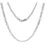 NYC Sterling Unisex 3MM Flat Light Solid Sterling Silver Figaro Chain Necklace, Made in Italy.