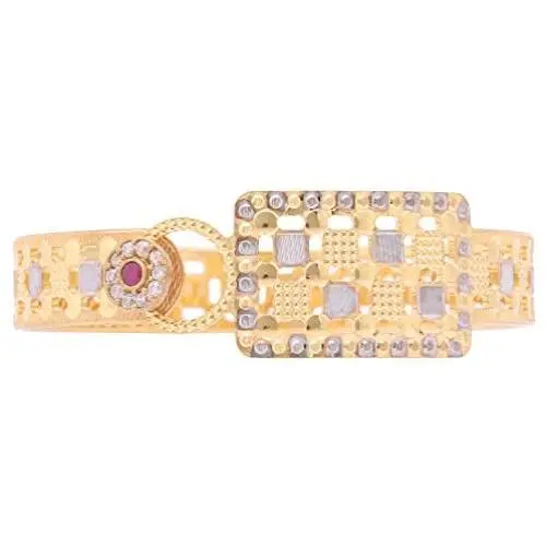 Efulgenz Indian Bollywood Traditional Antique Cubic Zirconia Front Open Wedding Bridal Bangle Bracelet Jewelry