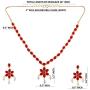 Efulgenz Indian Bollywood Gold Plated Crystal Rhinestone Faux Pearl Floral Wedding Choker Necklace Earring Jewellery Set