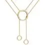 Girafe Circle Necklace, 14k Gold Trinity Lariat Layered Necklace for Women, 17inch