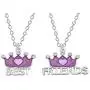 2 Pcs/Set Enamel Rainbow Cloud Purple Crown Pendant Necklace Sets BFF Friendship Jewelry Gifts for Kids 2 Pcs/Set Enamel Rainbow Cloud Purple Crown Pendant Necklace Sets BFF Friendship Jewelry Gifts for Kids