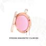 MESINYA Rose Gold Color Just Breathe Aromatherapy/Essential Oils Surgical S.Steel Diffuser Locket Pendant Necklace