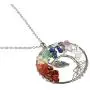 Yunison 2pcs Tree of Life Necklace for Women Chakra 7 Gemstone Pendant Handmade Jewelry Gift Yunison 2pcs Tree of Life Necklace for Women Chakra 7 Gemstone Pendant Handmade Jewelry Gift