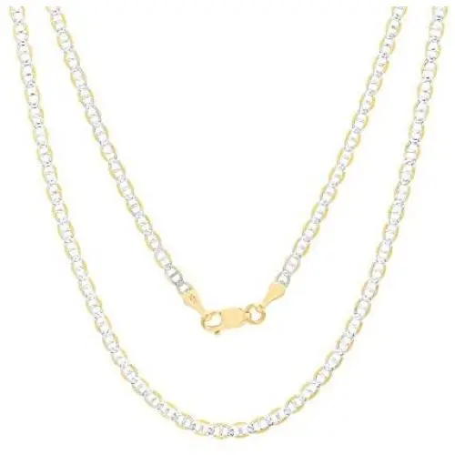 Nuragold 10k Yellow Gold 2.5mm Solid Mariner Anchor Link Chain Diamond Cut Two Tone Pave Pendant Necklace, Womens Mens Lobster Lock 16'' 18'' 20'' 22'' 24'' 26'' Nuragold 10k Yellow Gold 2.5mm Solid Mariner Anchor Link Chain Diamond Cut Two Tone Pave Pendant Necklace, Womens Mens Lobster Lock 16'' 18'' 20'' 22'' 24'' 26''