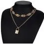 Lock Necklace for Women Men Lock Chain Necklace Gold Padlock Necklace Punk Necklace Jewelry Gift Lock Necklace for Women Men Lock Chain Necklace Gold Padlock Necklace Punk Necklace Jewelry Gift