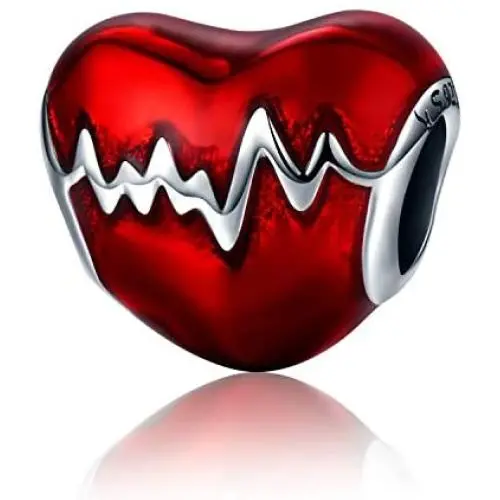 925 Sterling Silver Charms for Charms Bracelet Heartbeat Lucky Charms Red Enamel Love in My Heart… 925 Sterling Silver Charms for Charms Bracelet Heartbeat Lucky Charms Red Enamel Love in My Heart…