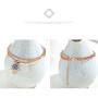 Fashion Ahead Womens Multi-Layers Link Charms Bracelet CZ Crystal Filled Love Key Butterfly Hamsa Hand Evil Eye Pendant Charms Rose Gold Chain Adjustable Bracelet