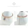 Fashion Ahead Womens Multi-Layers Link Charms Bracelet CZ Crystal Filled Love Key Butterfly Hamsa Hand Evil Eye Pendant Charms Rose Gold Chain Adjustable Bracelet