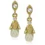 Downton Abbey Carded Gold-Tone Closed White Porcelain Rose Drop Earrings Downton Abbey Carded Gold-Tone Closed White Porcelain Rose Drop Earrings