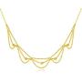 18k Yellow Gold Bead Chain Necklace for Women, Real 18 Carat Gold Collar Necklace, Fine Jewelry Gifts for Her, 16-17 Inch