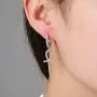 TOPGRILLZ Iced out 14K Gold Plated Dangle Cross Drop Hoop Earrings For Men Women CZ Style Fashion Jewelry Gift
