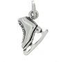 Sterling Silver Oxidized Double Sided Figure Skate Ice Skate Charm