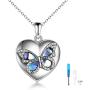 MONGAS Butterfly Necklaces 925 Sterling Silver Butterfly Jewelry for Women