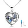 MONGAS Butterfly Necklaces 925 Sterling Silver Butterfly Jewelry for Women
