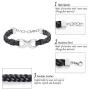 mingkejw Cremation Jewelry for Ashes Infinite Love Urn Bracelet Made of Genuine Leather for Ashes