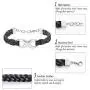 mingkejw Cremation Jewelry for Ashes Infinite Love Urn Bracelet Made of Genuine Leather for Ashes