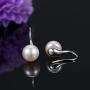 Pearl Earrings For Women, 925 Sterling Silver Freshwater Cultured Pearl Drop Dangle Hook Earring Jewelry