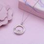 JZMSJF 925 Sterling Silver Inspired Engraved I Am Enough Necklace Circle Pendant Share Hug Inspirational Jewelry for Women Girls Teens