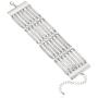 Steve Madden Rhinestone Curb Chain Wide Bracelet for Women