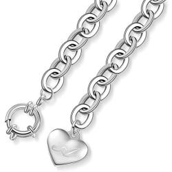 Birthday Gift Initial Charm Bracelets for Women Men Stainless Steel Heart 26 Letters Alphabet love Initial Bracelet for Women Jewelry