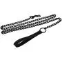 Leather Collar and Leash Neck Choker Adjustable Necklace Detachable PU Leather Punk Choker Belts Harness Role Play Game Collar Soft Leather Choker Neck Collar with Chain Leash