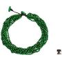 NOVICA Green Beaded Wood Torsade Necklace Khao Luang Belle, 19.75-21.75''