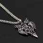 GuoShuang Men 316L Stainless Steel Viking Odins Raven Amulet in Thors Pendant Necklace